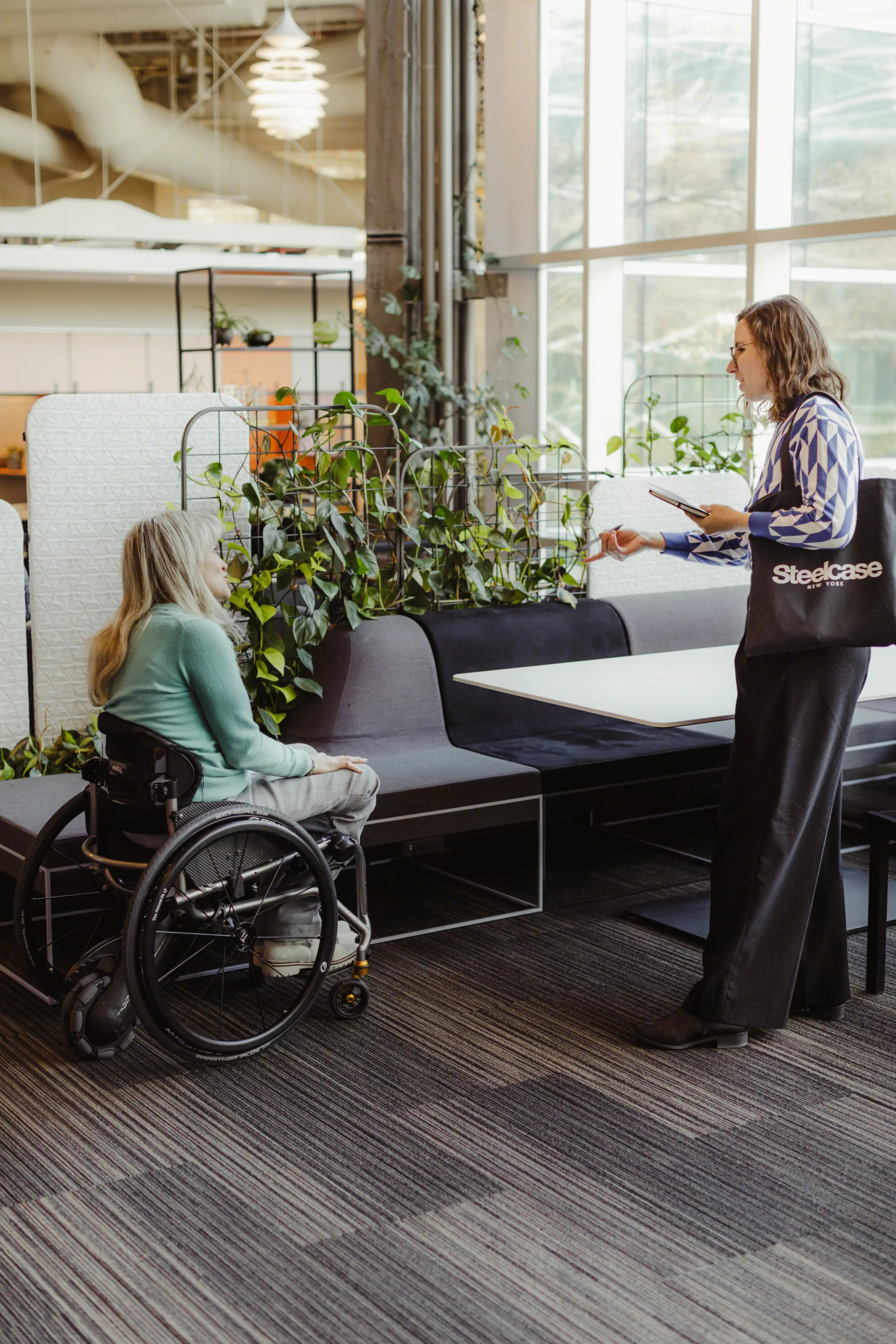 Two colleagues in an office